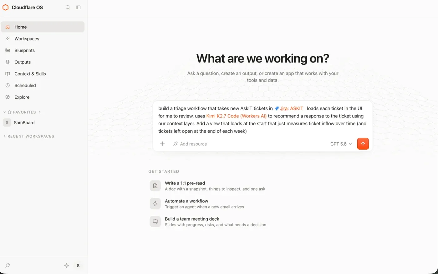 チケットキューのダッシュボードアプリの画面。チャートとチケット一覧が表示されている